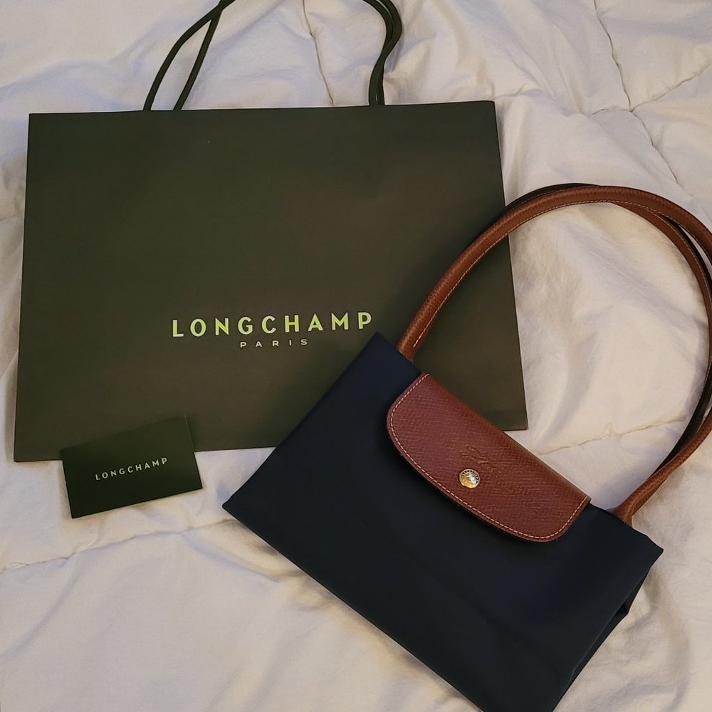 Longchamp Navy Tote -- Le Pliage Original Shoulder Bag L (NWOT)